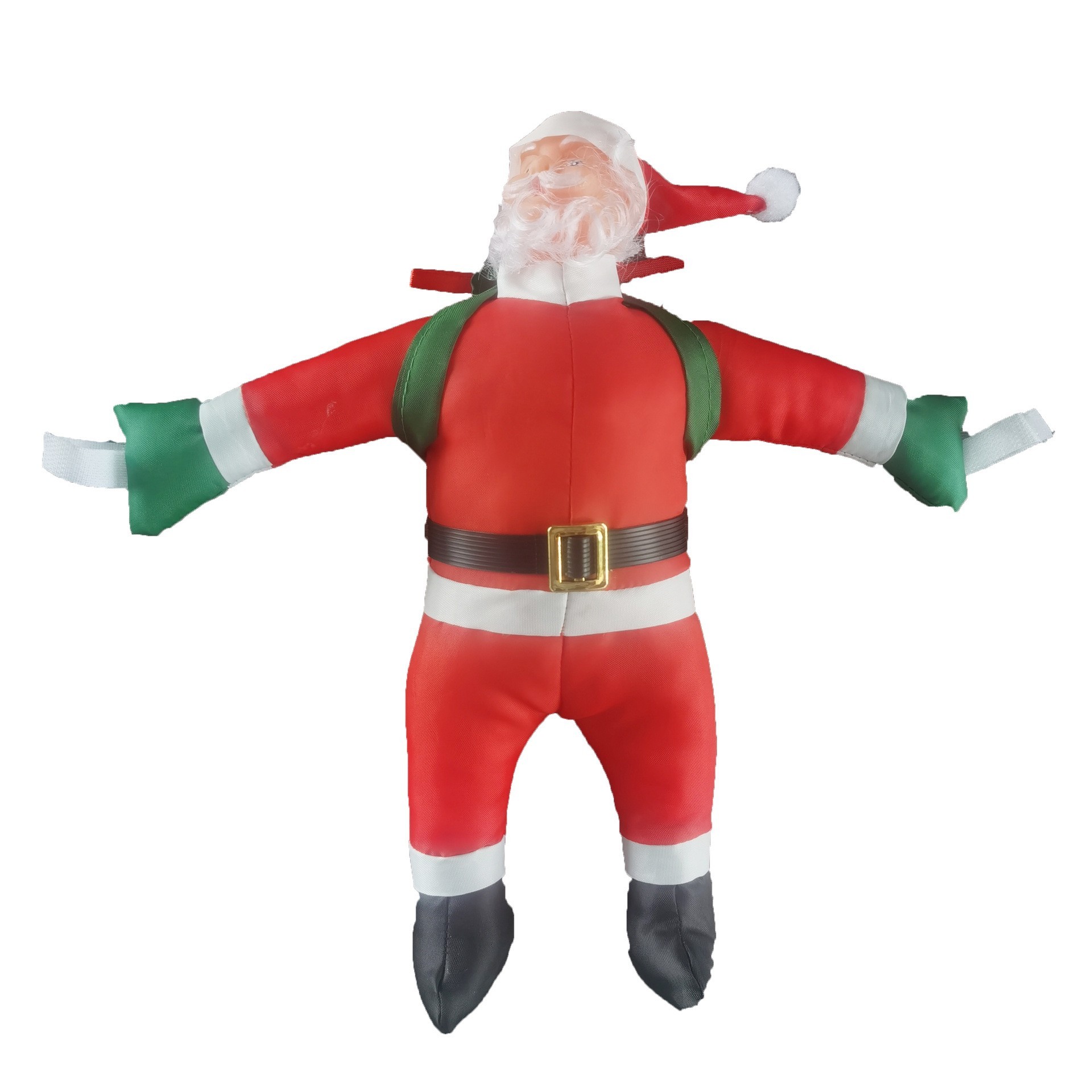 Instalatie LED de Craciun, Flippy, cu Accesorii, Lumina Calda, Lungime 1.7m, 8 Trepte, 144 de Luminite, 8 Moduri, Model Mos Craciun pe Scara, Multicolor