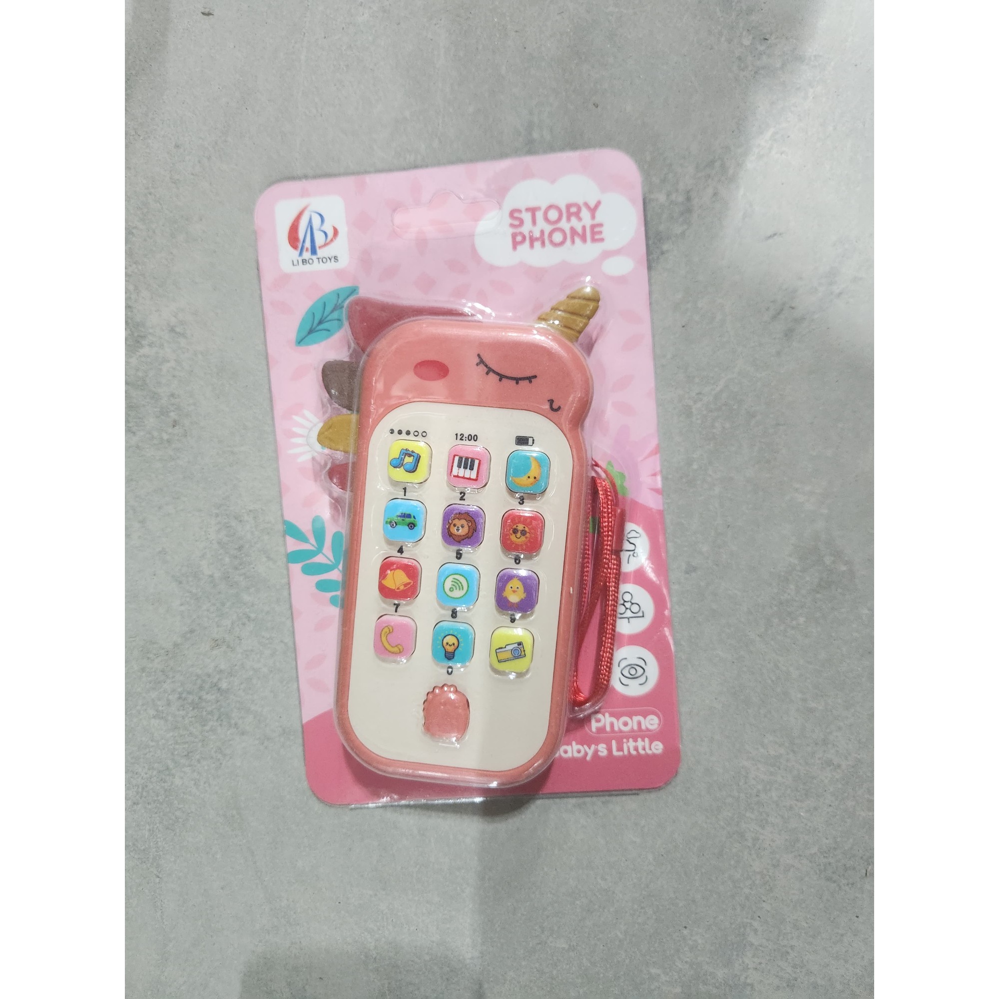 Jucarie Interactiva, Flippy, Telefon Inteligent, Model Unicorn, Functii Educative, Muzicale si Voce, 4-6 ani, 19 x 11.5 cm, din Plastic, Roz