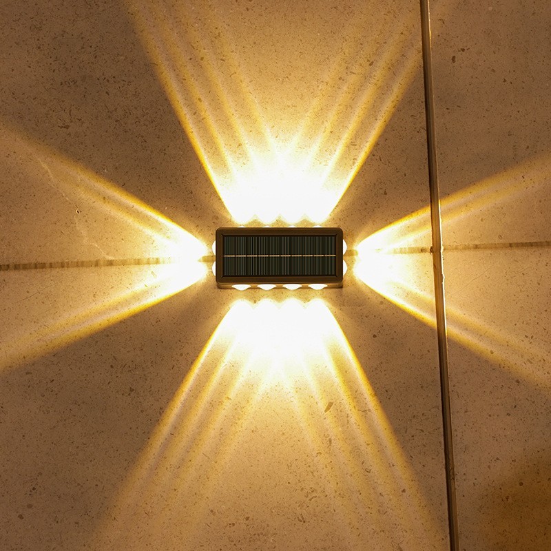 Lampa Solara, Flippy, 8+4 LED, Lumina Calda, din ABS+PC, 19 x 9.5 cm, IP65, Negru