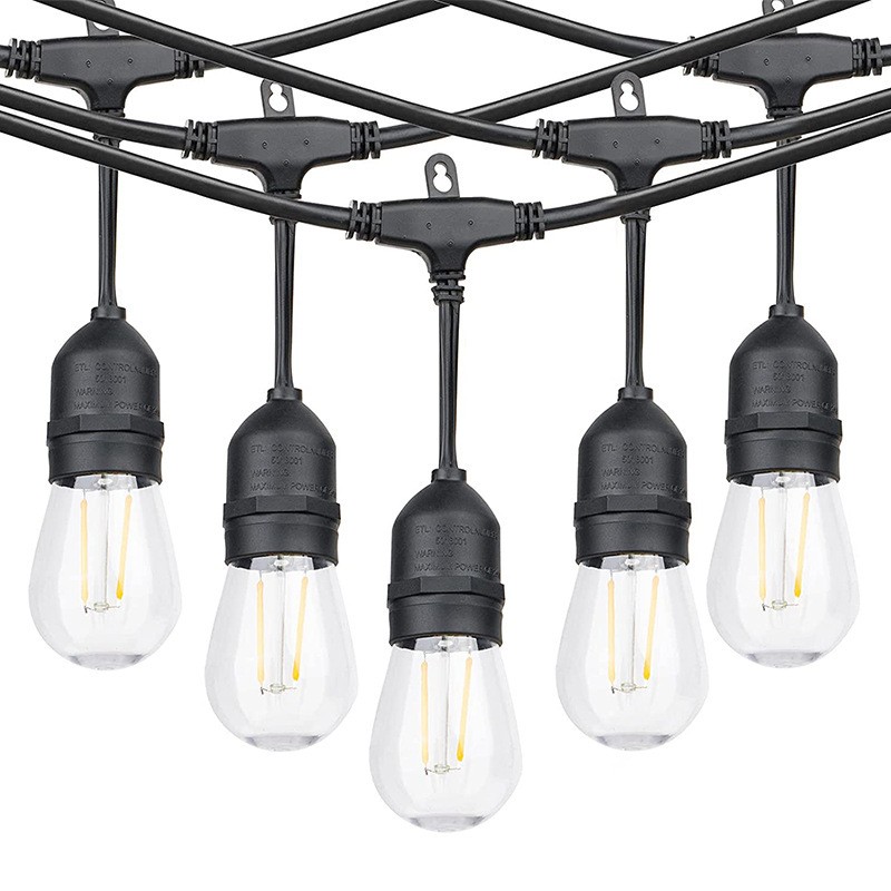 Ghirlanda Luminoasa, Flippy, cu Transformator, 10 m, 10 LED-uri Model Bulb, Interconectabila, IP44, Alb Cald