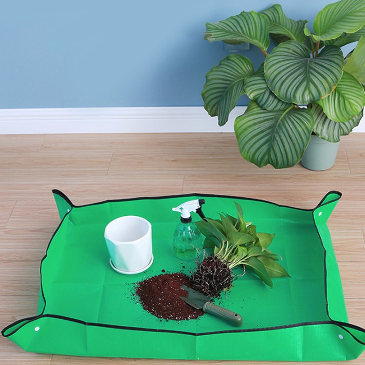 Covoras de Gradinarit, Flippy, pentru Cultivarea Plantelor si Schimbarea Solului, din Panza Ingrosata, 50x50 cm, Pliabil, Verde