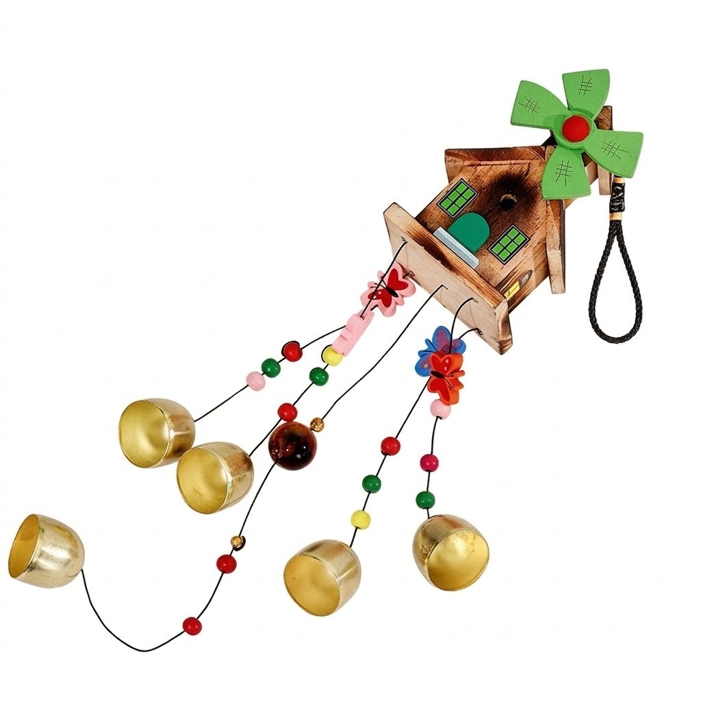 Decoratiune Gradina Pentru Vant, Flippy, 45-50 cm, Casute Diverse, Multicolor