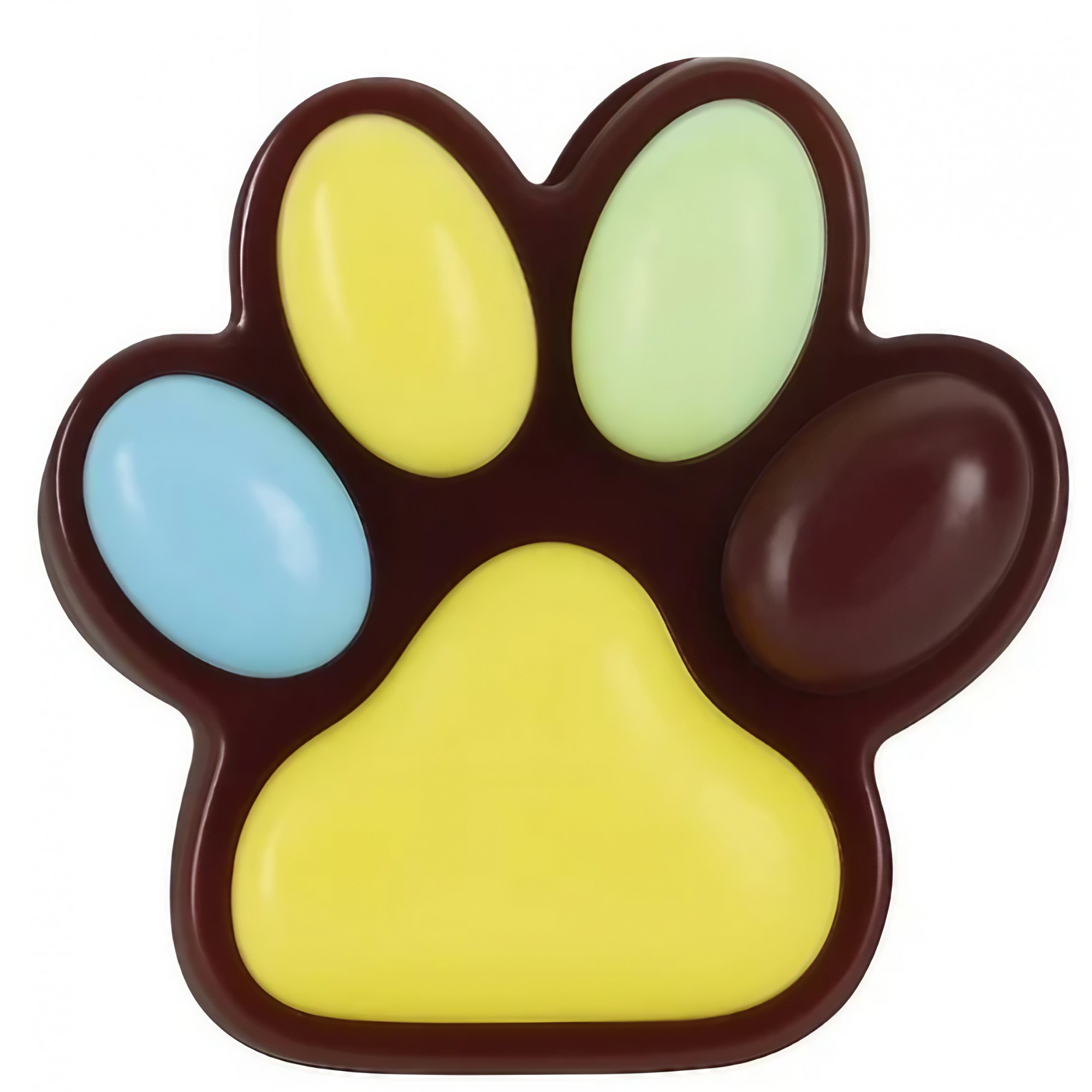 Jucarie Antistres Squishy, Flippy, cu Revenire Lenta, Labuta de Pisica Pufoasa, 7.5 cm, Ambalaj Transparent, Maro Galben