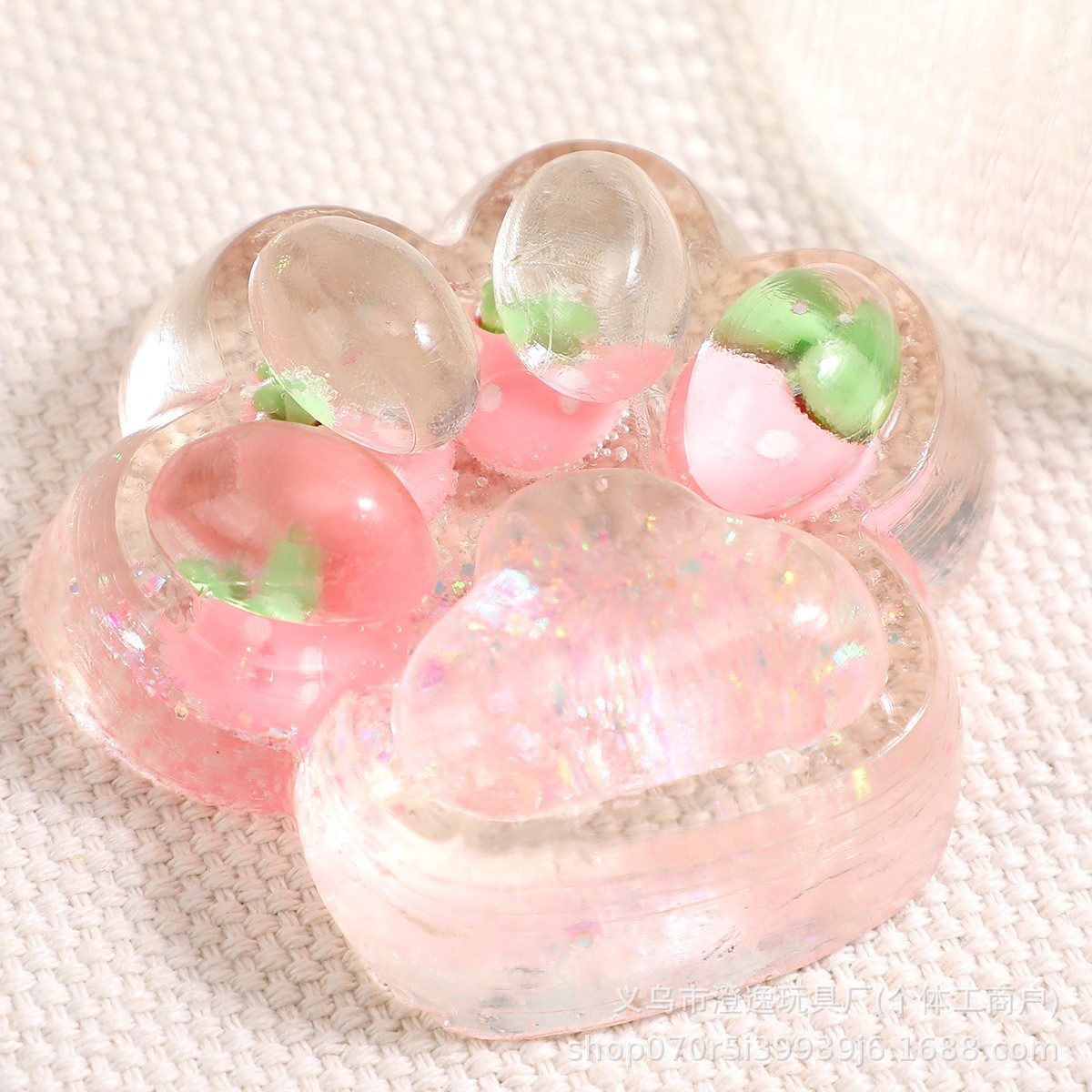 Jucarie Antistres Squishy, Flippy, cu Revenire Lenta, Labuta de Pisica Pufoasa, 7.5 cm, Ambalaj Transparent, Model 270522, Multicolor