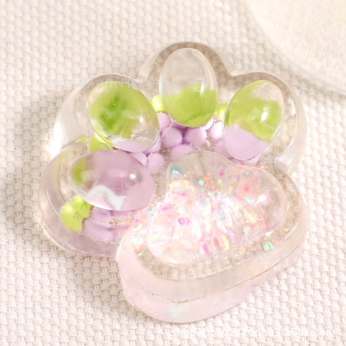 Jucarie Antistres Squishy, Flippy, cu Revenire Lenta, Labuta de Pisica Pufoasa, 7.5 cm, Ambalaj Transparent, Model 270524 Multicolor