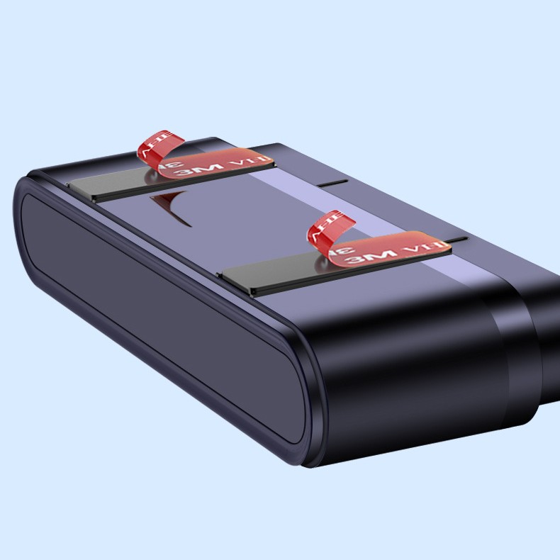 Suport Numar de Telefon pentru Parcare Auto, Flippy, Suport pentru Numarul detelefon, Banda glisanta pentru Ascundere, Banda Adeziva Inclusa, 120 x 48 x 24 mm, Cifre Verzi, Negru Mat