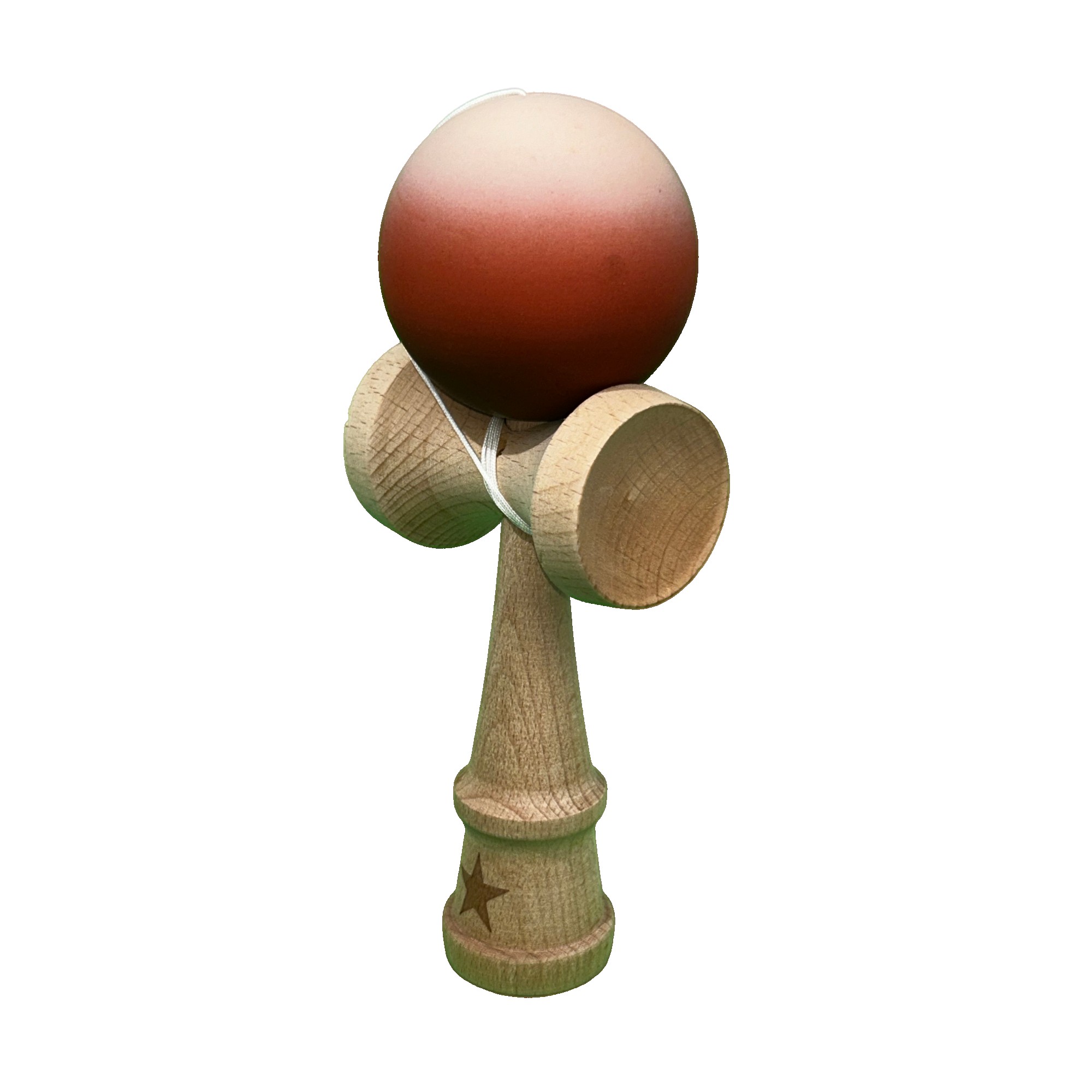 Jucarie Kendama X Originala, Profesionala, Flippy, din Lemn, Rubber Grip, 18 cm, Maro/Bej/Roz