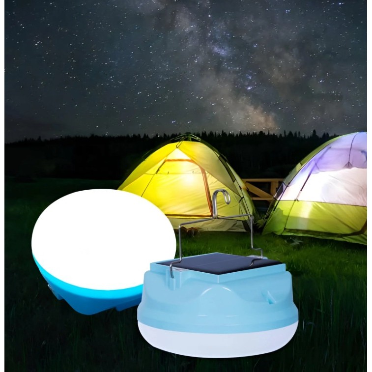 Lama Solara, Flippy, 2in1, Incarcare Solara/USB, LED, din Plastic, 3 Trepte de Intensitate, 100 W, 5V, 13 x 13 x 7 cm, Albastru
