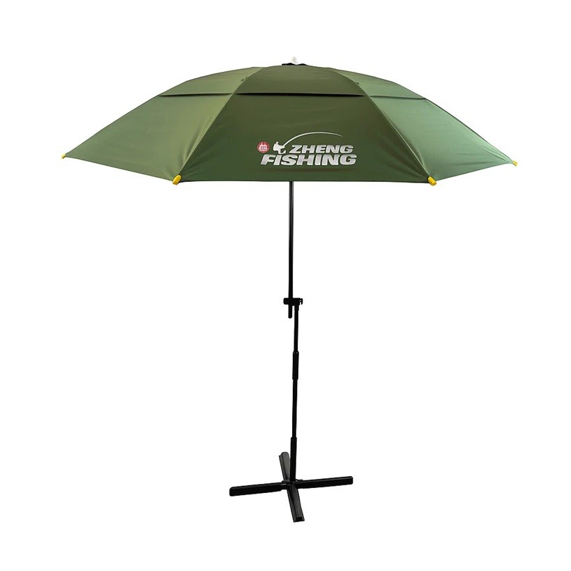 Umbrela de Pescuit, Flippy, Model Zheng Fishing, cu Suport de Fixare, Anti-UV, Ajustabila si Reglabila, Verde