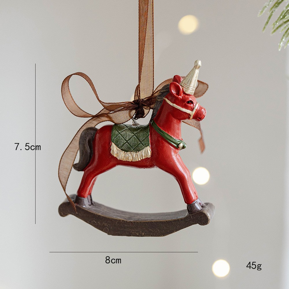 Decoratiune de Craciun, Flippy, pentru Brad, Model Calut, 7.5 x 8 cm, din Rasina, Multicolor