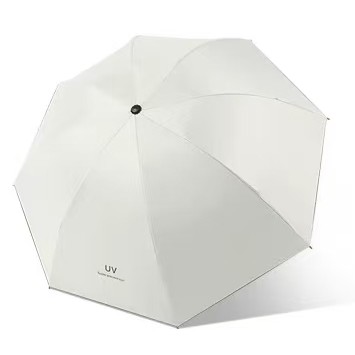 Umbrela, Flippy, Protectie UV Soare, Protectie Ploaie, Pliabila, din Vinil si Otel, 96 x 67 cm, Bej