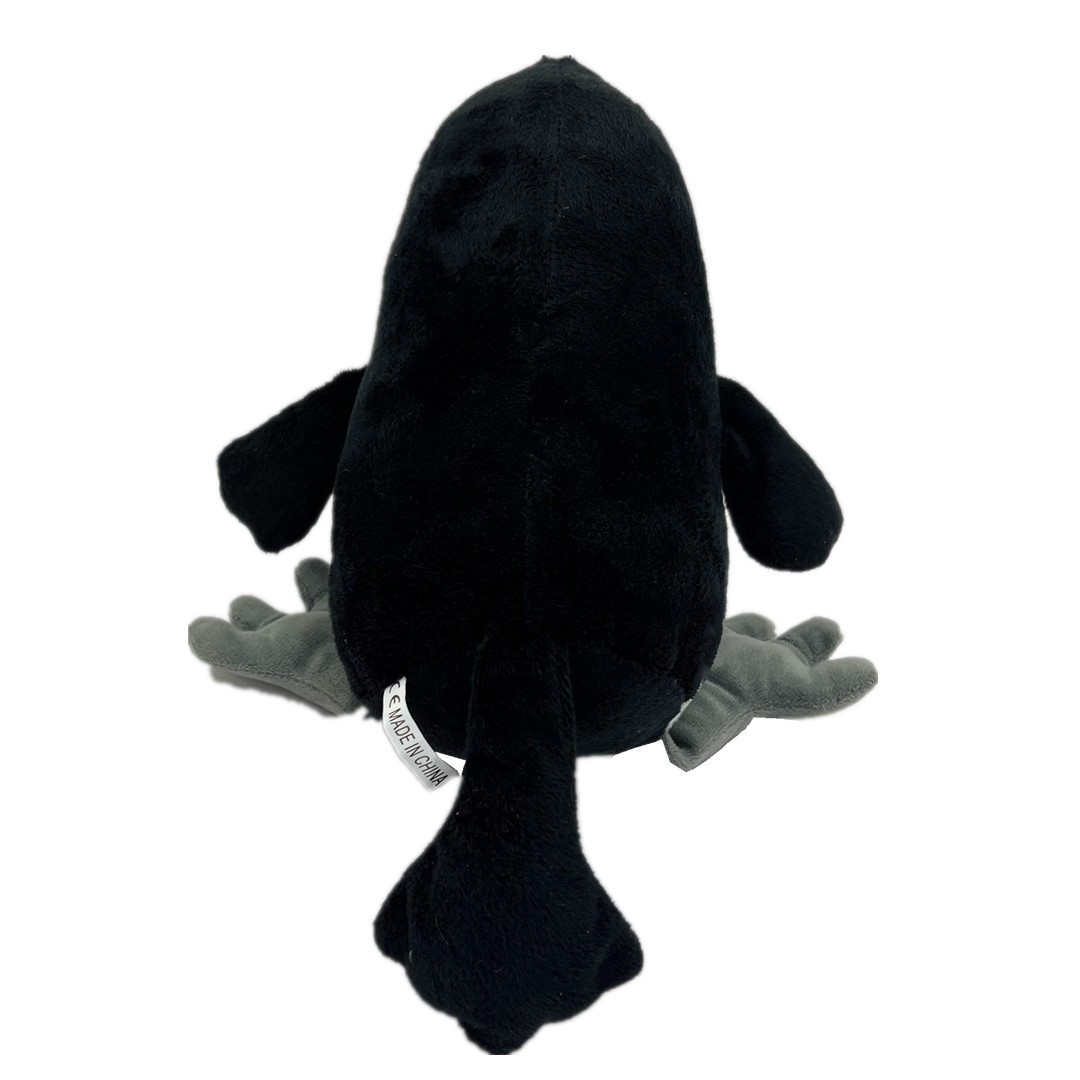 Papusa de Mana pentru Teatru de Papusi, Flippy, din Plus, 30 cm, Model Pasare, Alb/Negru