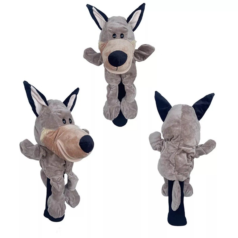 Papusa de Mana pentru Teatru de Papusi, Flippy, din Plus, 25 x 10 x 8 cm, Model Lup, Bej