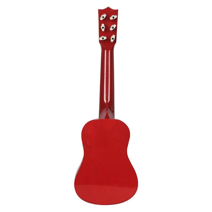 Chitara pentru Copii, Flippy, din Lemn si Plastic, pentru Incepatori, 53.4 x 17.5 x 5.8 cm, Rosu Lucios