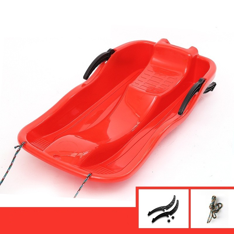 Sanie, Flippy, din Plastic, +3 Ani, 87 x 40 x 17.5 cm, cu Frana si Franghie, pentru Adulti si Copii, Rosu