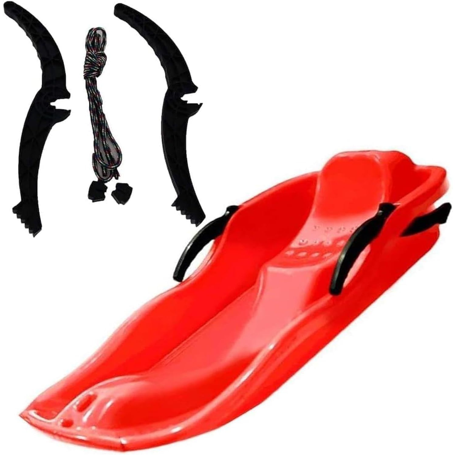 Sanie, Flippy, din Plastic, +3 Ani, 87 x 40 x 17.5 cm, cu Frana si Franghie, pentru Adulti si Copii, Rosu