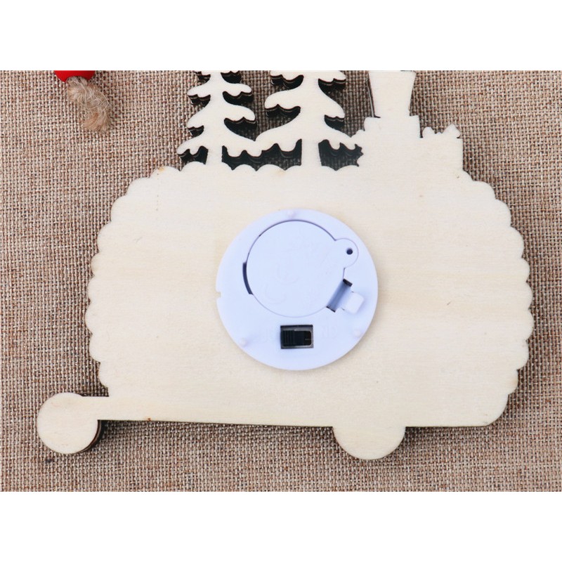 Ornament de Brad, Flippy, cu Lumini LED, din Lemn, Figurina Spargatorul de Nuci, Model Masina, Multicolor