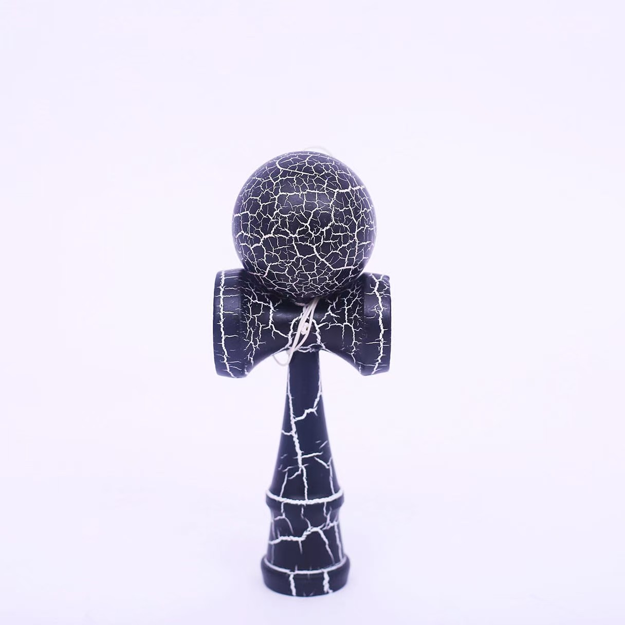 Kendama Crack, Flippy, din Lemn, 18 cm, +14 Ani, Diametru Bila 6 cm, Model Crapat, Albastru