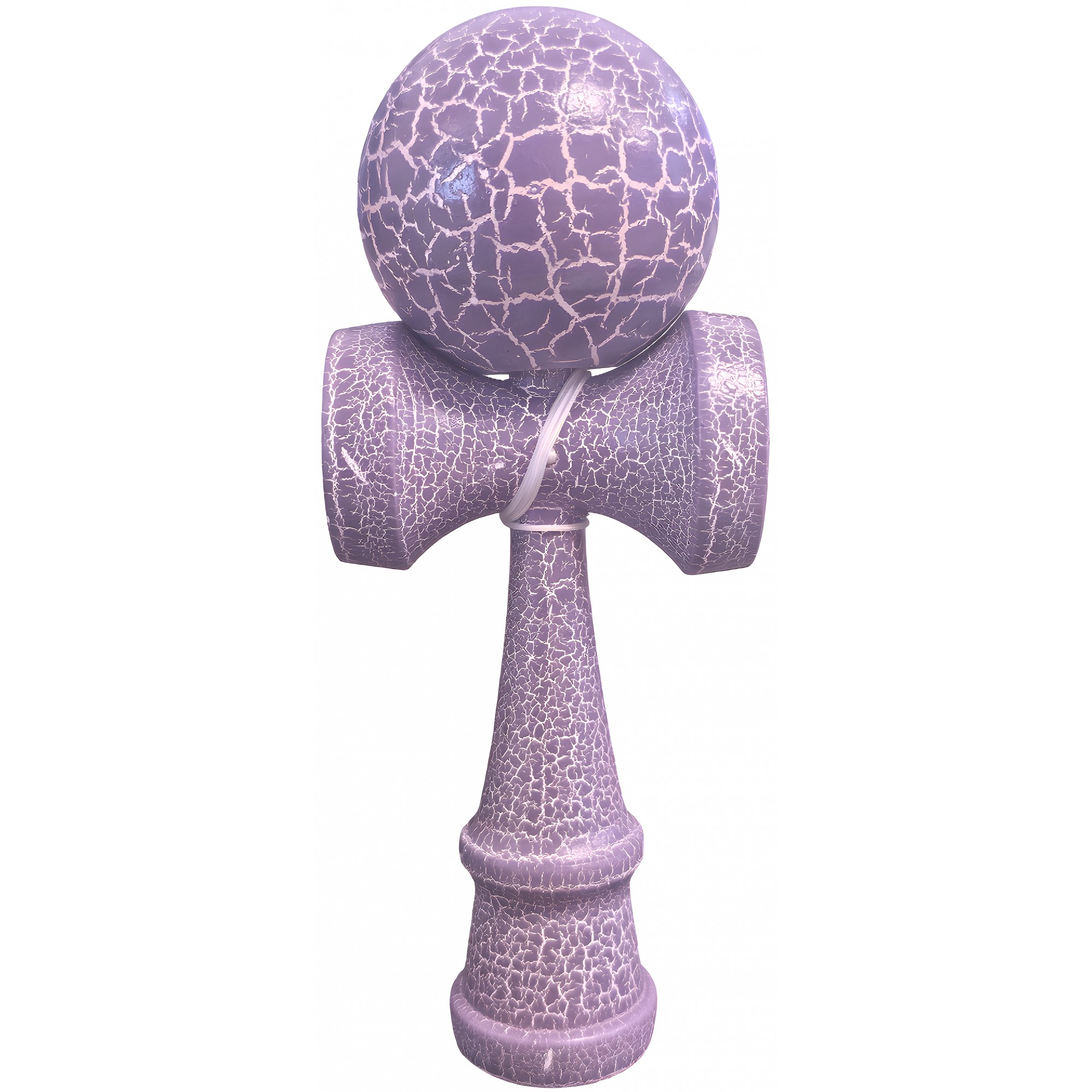 Kendama X Originala, Profesionala, Flippy, Kendama Cracked, din Lemn – 18 cm, Lila/Alb