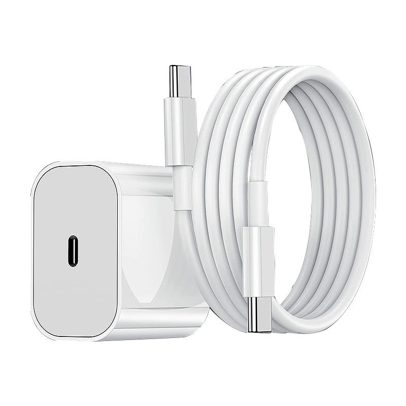 Incarcator Retea Fast Charge, Flippy, Incarcator Standard European PD30W, Compatibil cu iPhone 15/16, Cablu Fast Charge Inclus de 27W, 1m, Alb