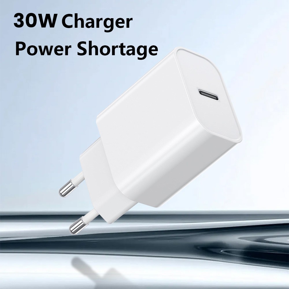 Incarcator Retea Fast Charge, Flippy, Incarcator Standard European Power Delivery 30 W, Compatibil cu iPhone 15 / 16, Alb
