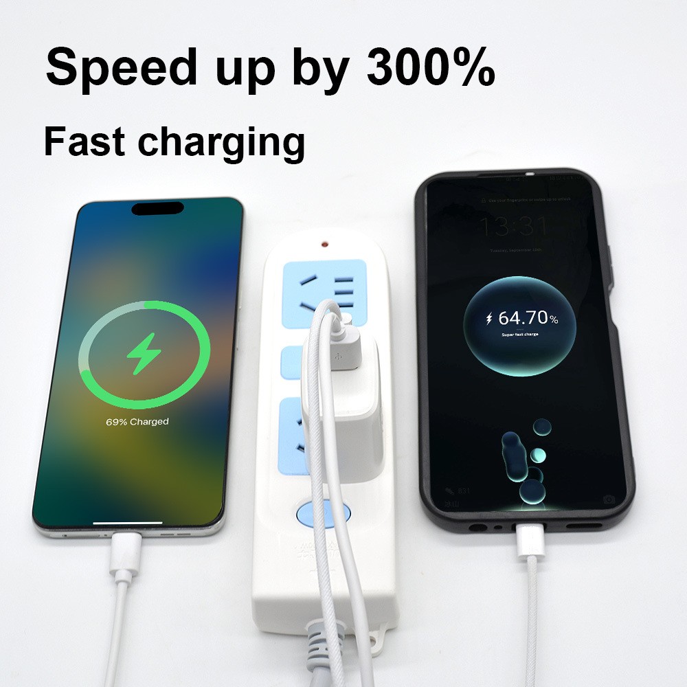 Incarcator Fast Charging pentru Telefon, Flippy, Dual Port USB-A si USB-C cu Cap de Incarcare Standard European, Power Delivery 20W Q.C 3.0, Alb
