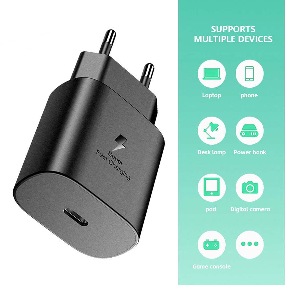 Incarcator Super Fast Charge, Flippy, Incarcator Retea Universal, Compatibil cu Port USB-C, Power Delivery 25W, Negru
