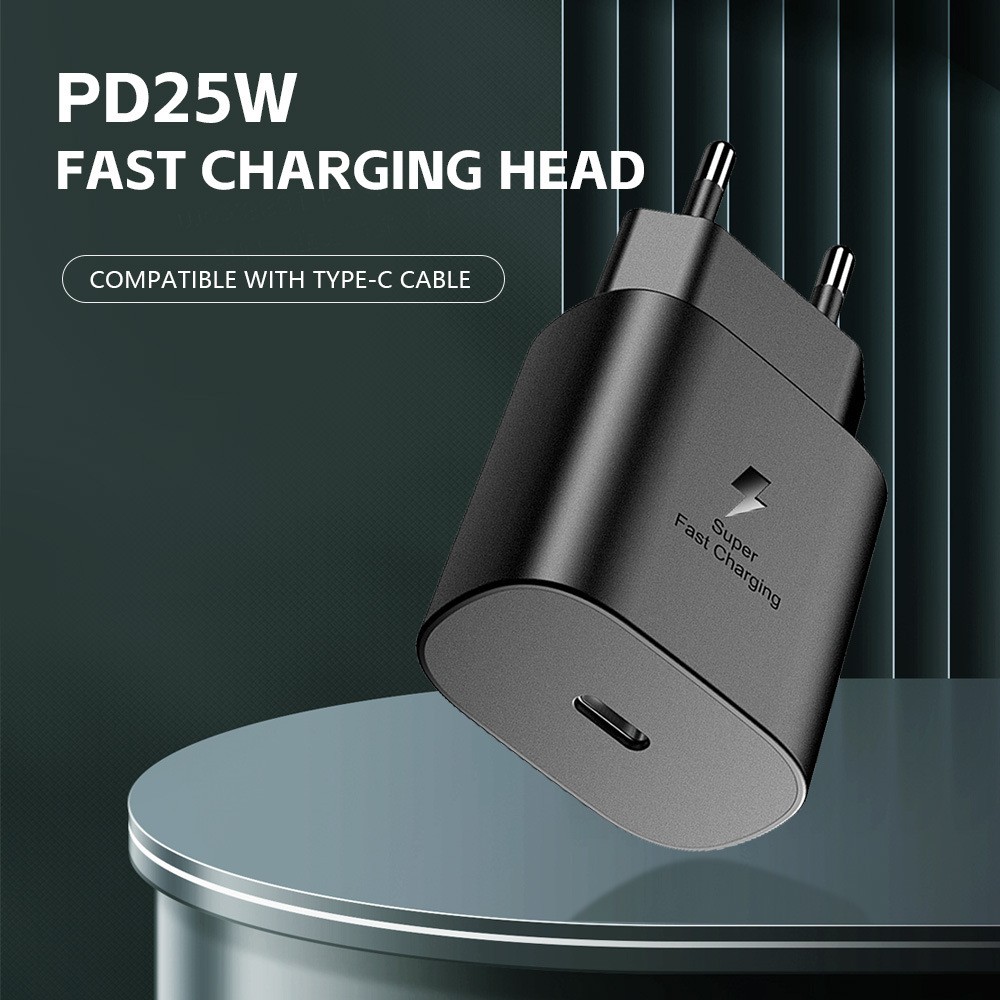 Incarcator Super Fast Charge, Flippy, Incarcator Retea Universal, Compatibil cu Port USB-C, Power Delivery 25W, Negru
