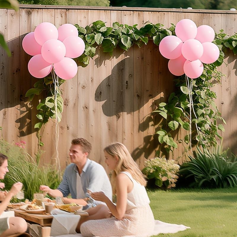 Set 12 Baloane, Flippy, din Latex Standard, 30 cm, Roz Deschis