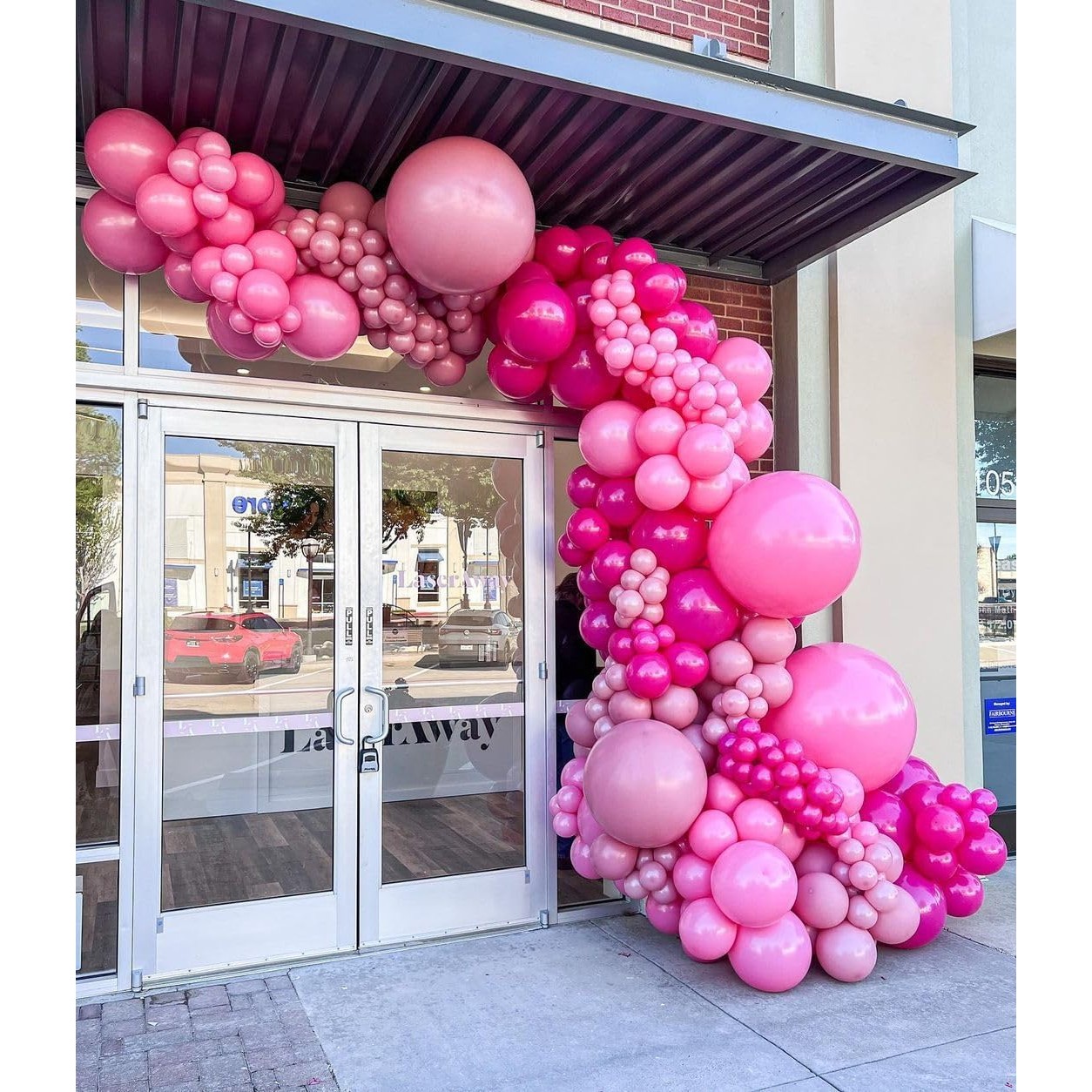 Set 12 Baloane, Flippy, din Latex Standard, 30 cm, Roz Zmeura