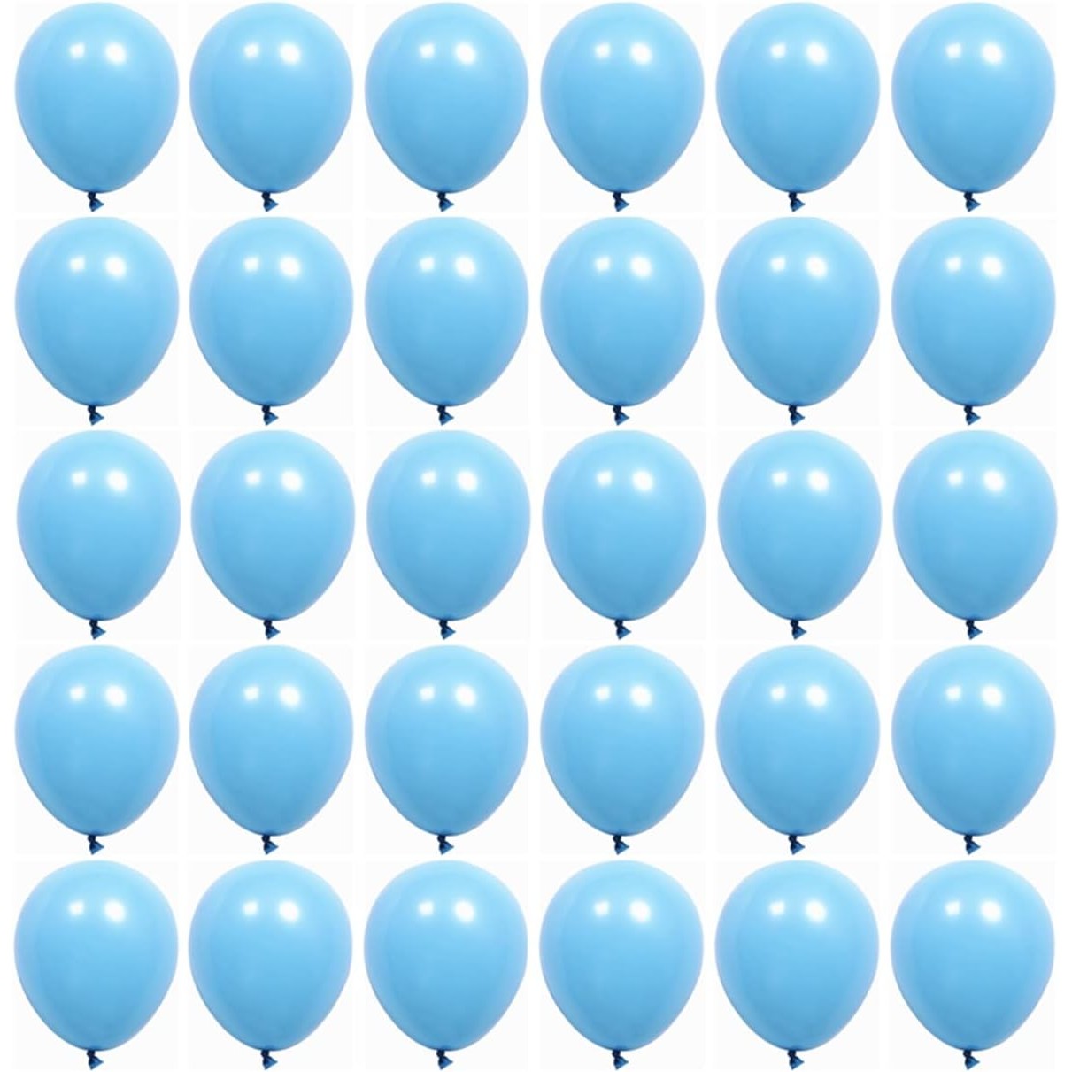 Set 12 Baloane, Flippy, din Latex Standard, 30 cm, Albastru Deschis