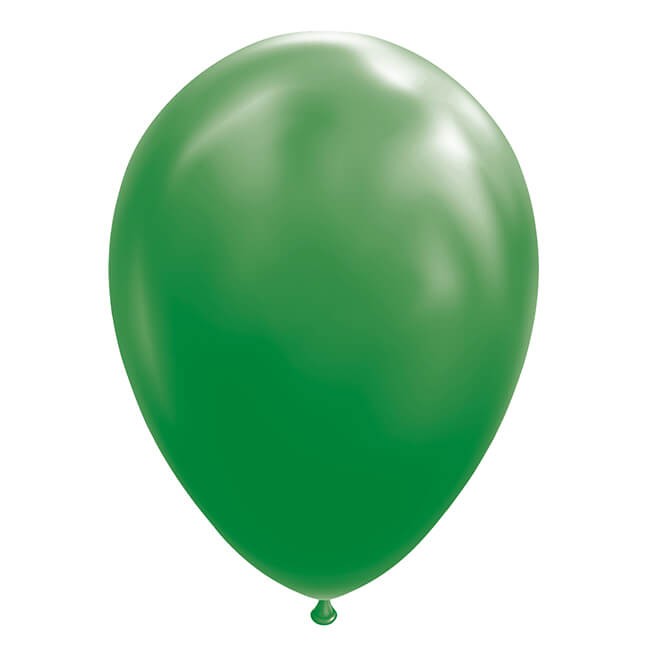 Set 12 Baloane, Flippy, din Latex Standard, 30 cm, Verde Inchis