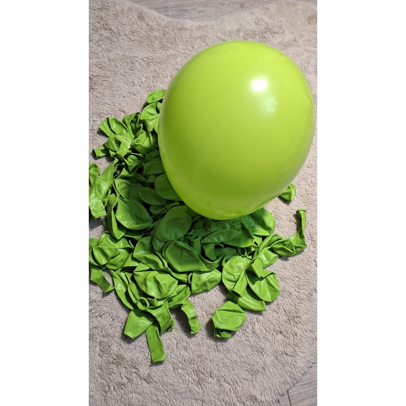 Set 12 Baloane, Flippy, din Latex Standard, 30 cm, Verde Lime
