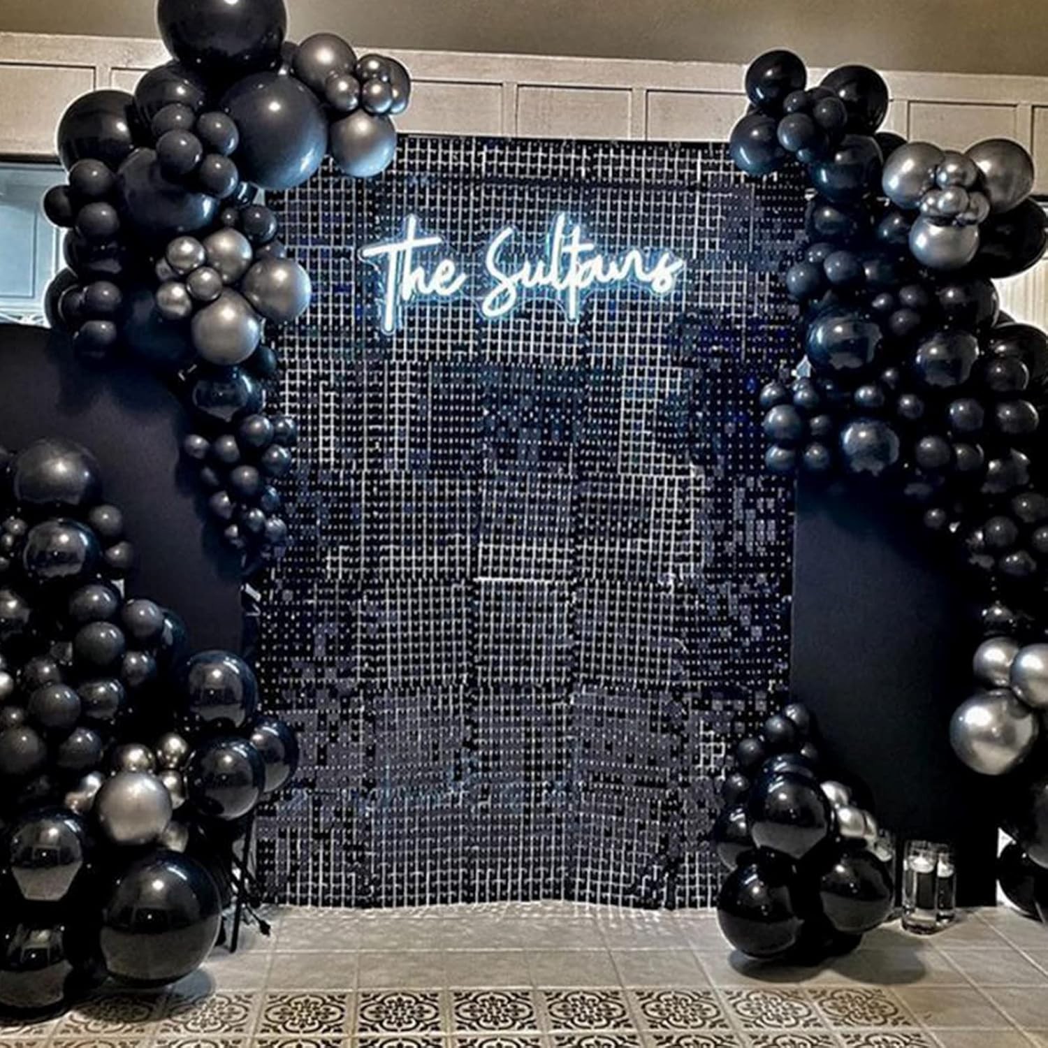 Set 12 Baloane, Flippy, din Latex Standard, 25 cm, Negru