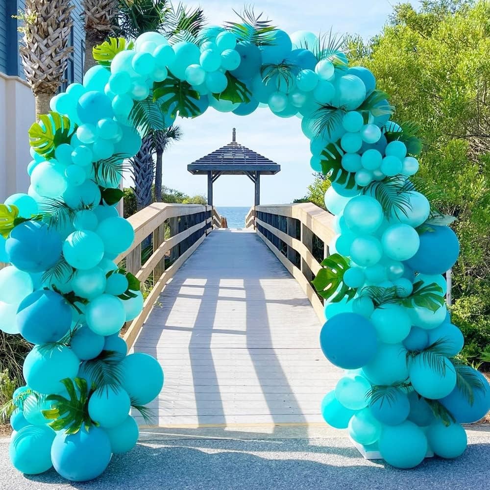 Set 12 Baloane, Flippy, din Latex Standard, 25 cm, Turcoaz