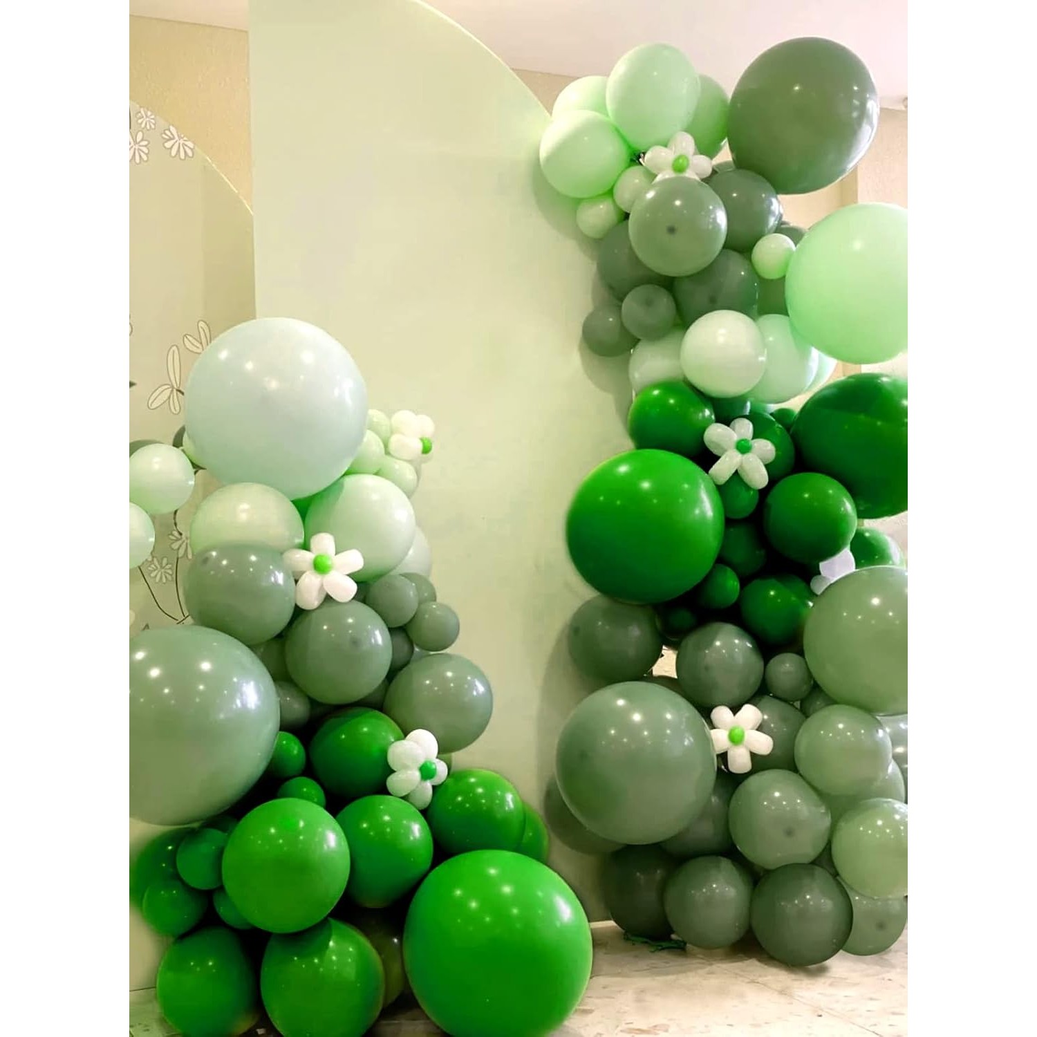 Set 12 Baloane, Flippy, din Latex Standard, 25 cm, Verde