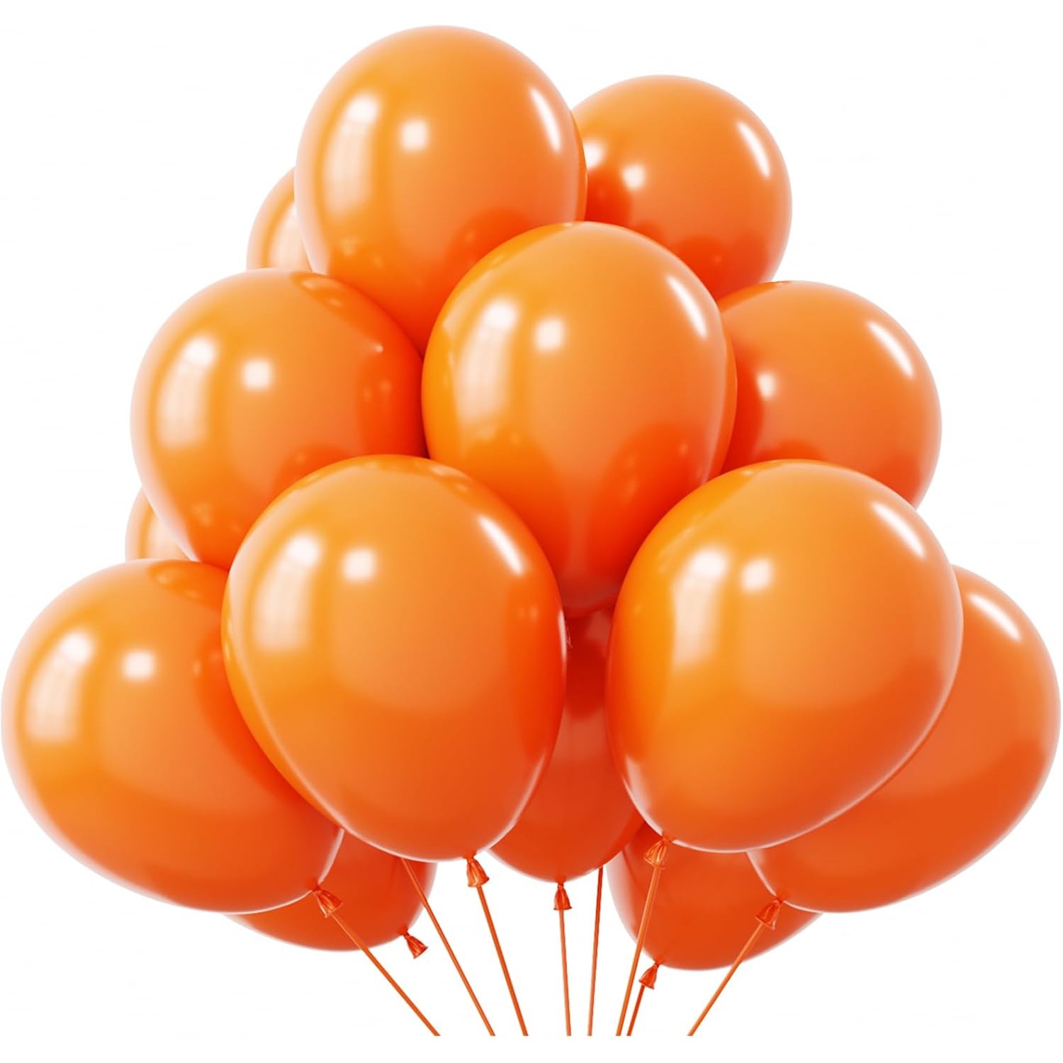 Set 12 Baloane, Flippy, din Latex Standard, 25 cm, Portocaliu