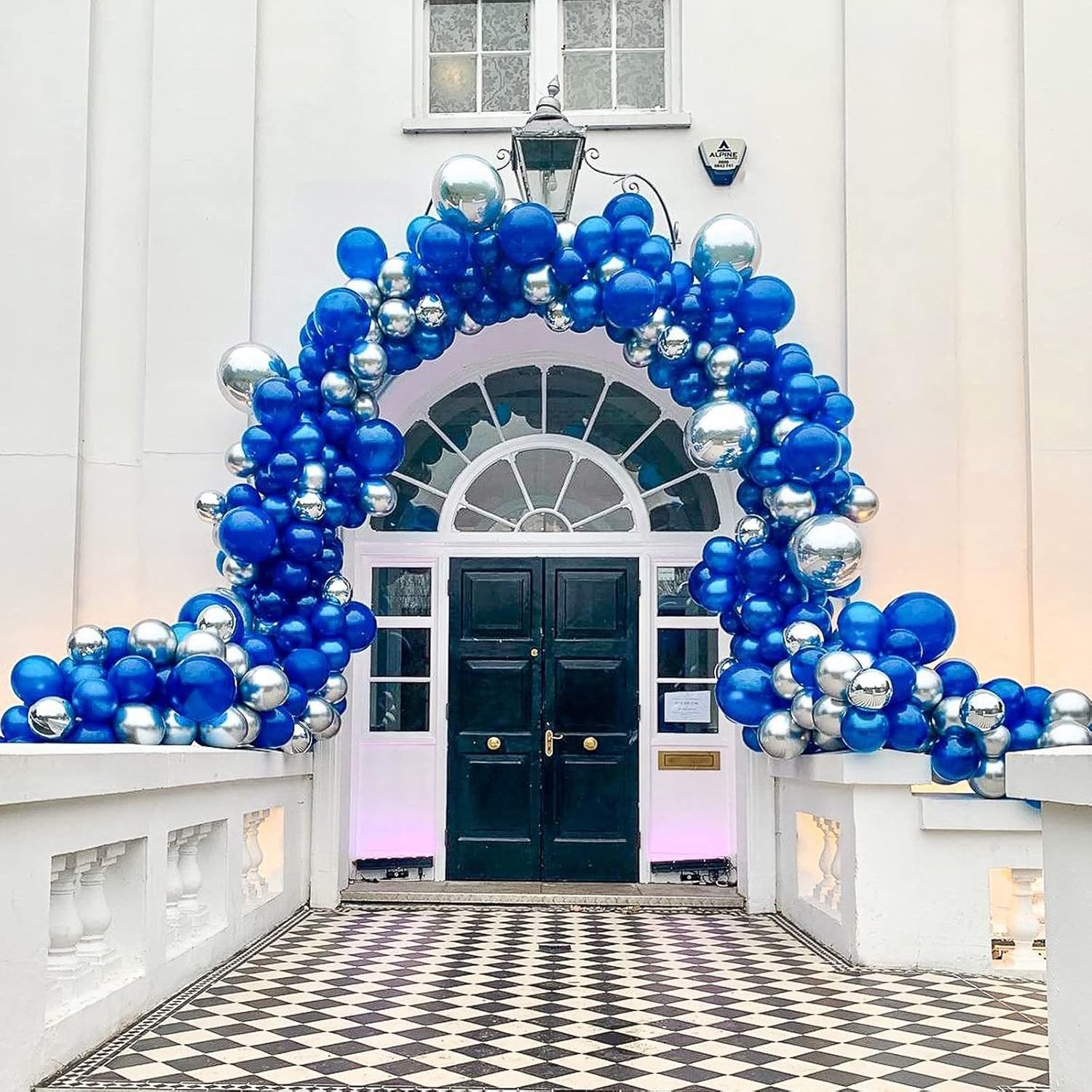 Set 12 Baloane, Flippy, din Latex Standard, 13 cm, Albastru