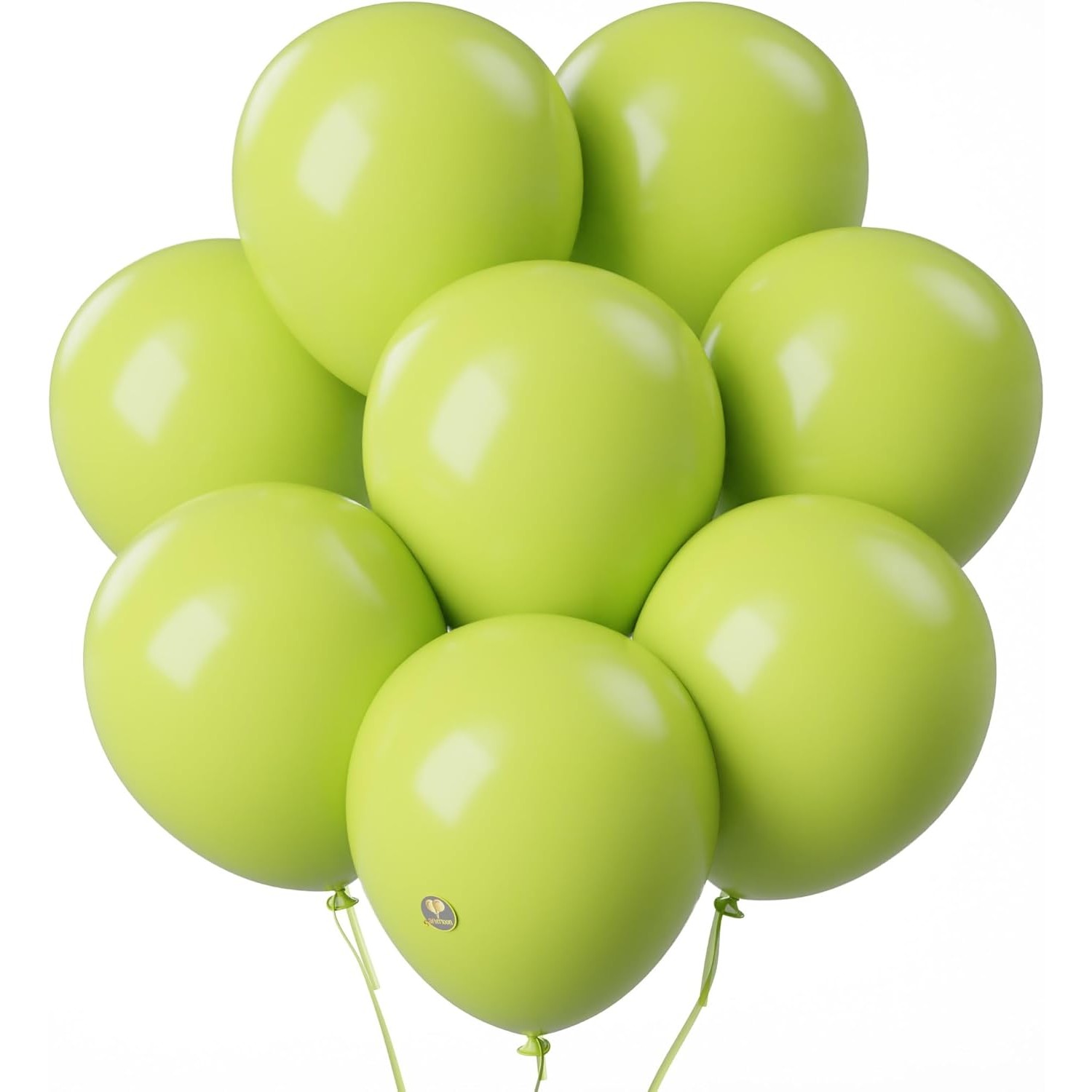Set 12 Baloane, Flippy, din Latex Standard, 13 cm, Verde Lime