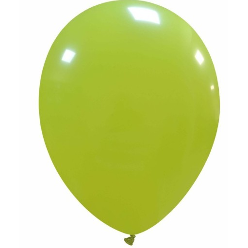 Set 12 Baloane, Flippy, din Latex Standard, 13 cm, Verde Lime