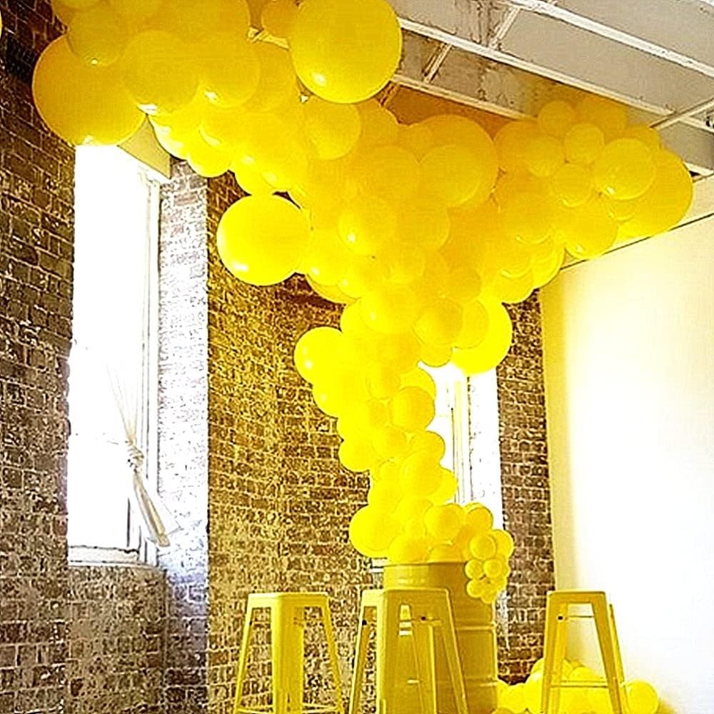 Set 12 Baloane, Flippy, din Latex Standard, 13 cm, Galben