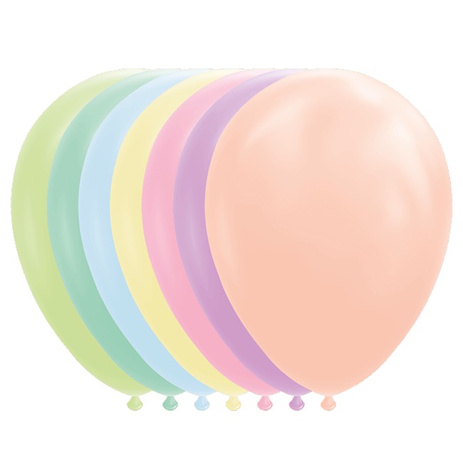 Set 12 Baloane, Flippy, din Latex Macaroon, 30 cm, Galben