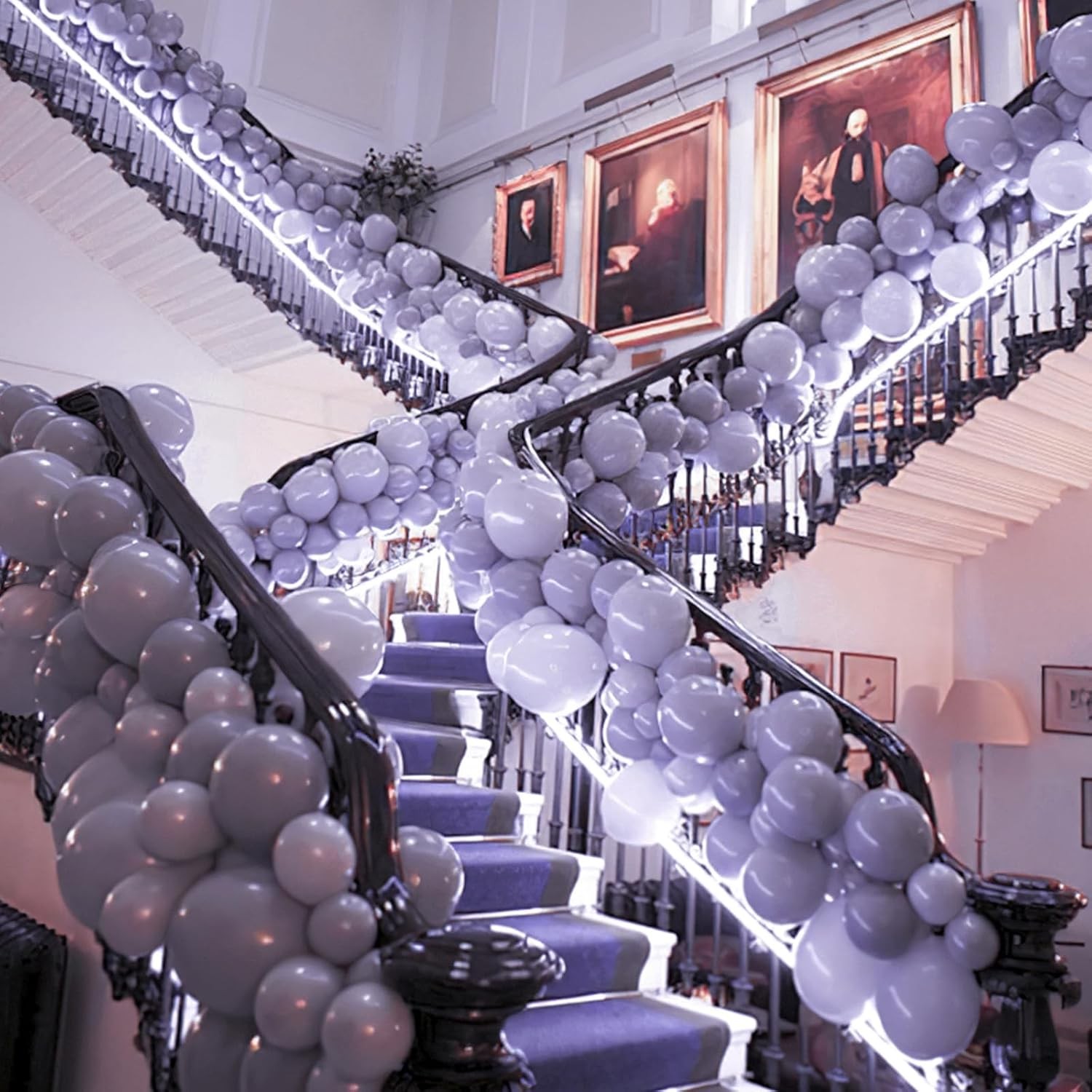 Set 12 Baloane, Flippy, din Latex Macaroon, 30 cm, Gri