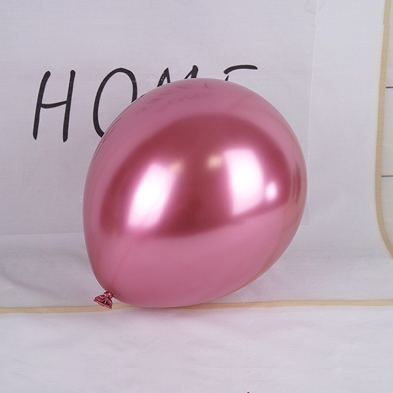 Set 12 Baloane, Flippy, din Latex Chrome, 25 cm, Rosu