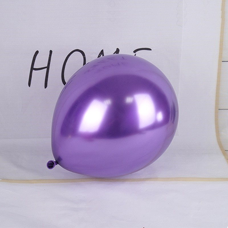 Set 12 Baloane, Flippy, din Latex Chrome, 13 cm, Mov