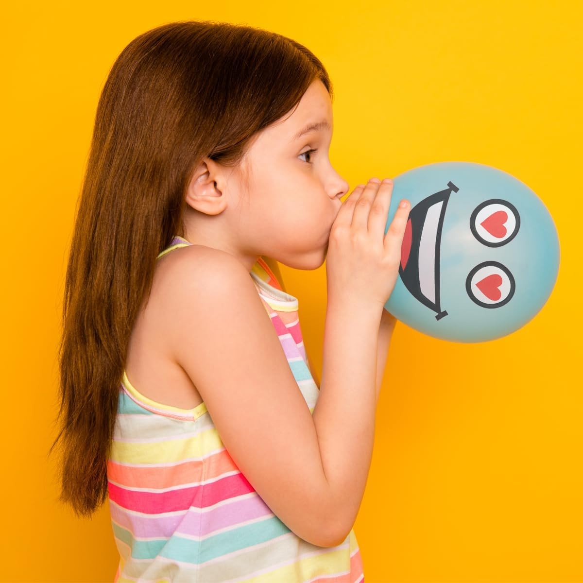 Set 10 Baloane, Flippy, Model Emoji, din Latex, 25 cm, Multicolor