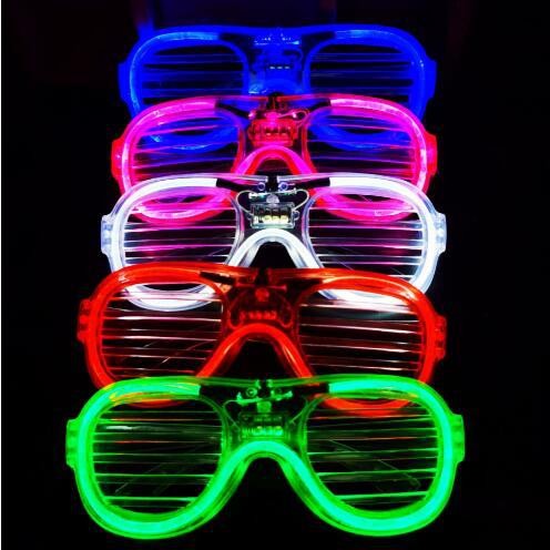 Ochelari de Petrecere cu LED, Flippy, Model Grilaj, din Plastic, 3 Moduri de Iluminat, Marime Universala, Multicolor