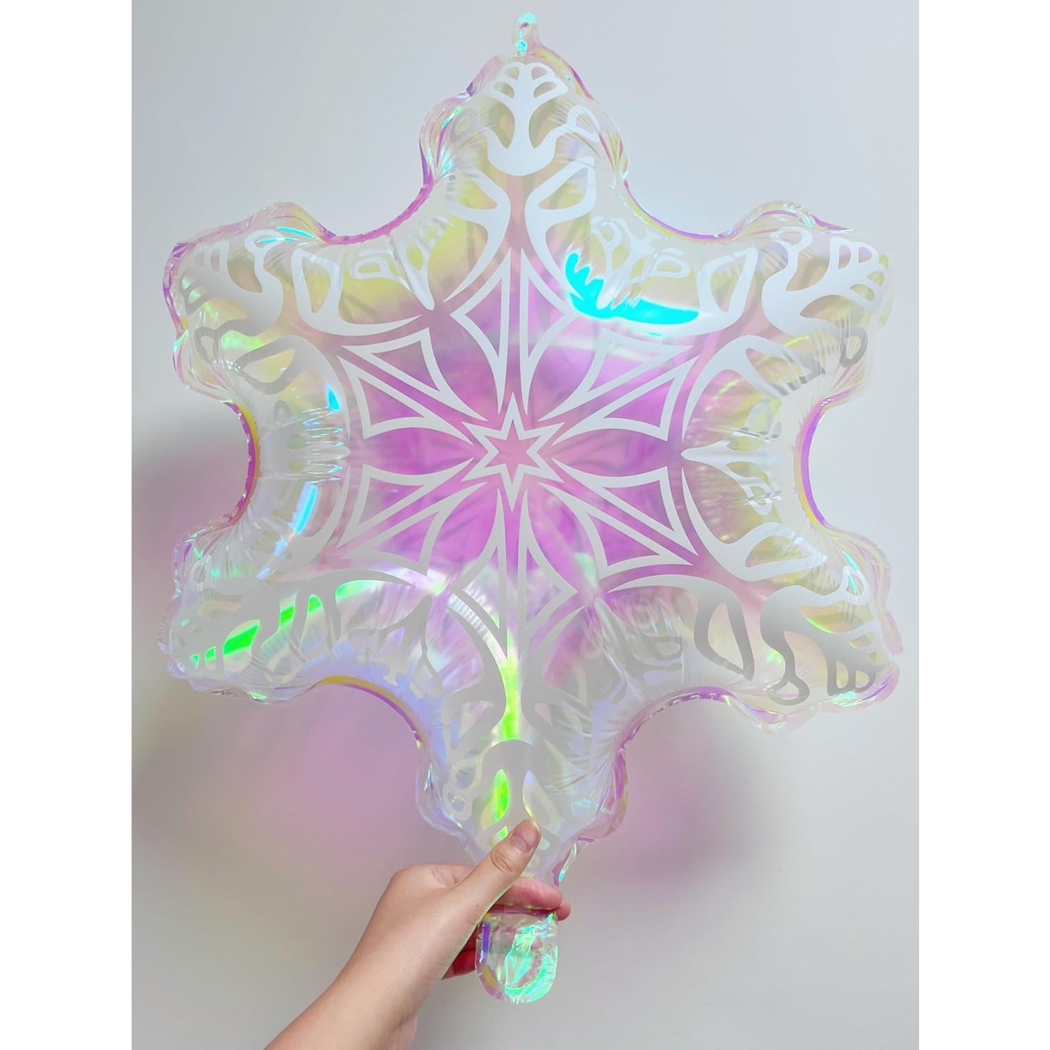 Balon Fulg, Flippy, din Folie de Aluminiu, cu Reflexe Irizante, 47x60cm, Argintiu