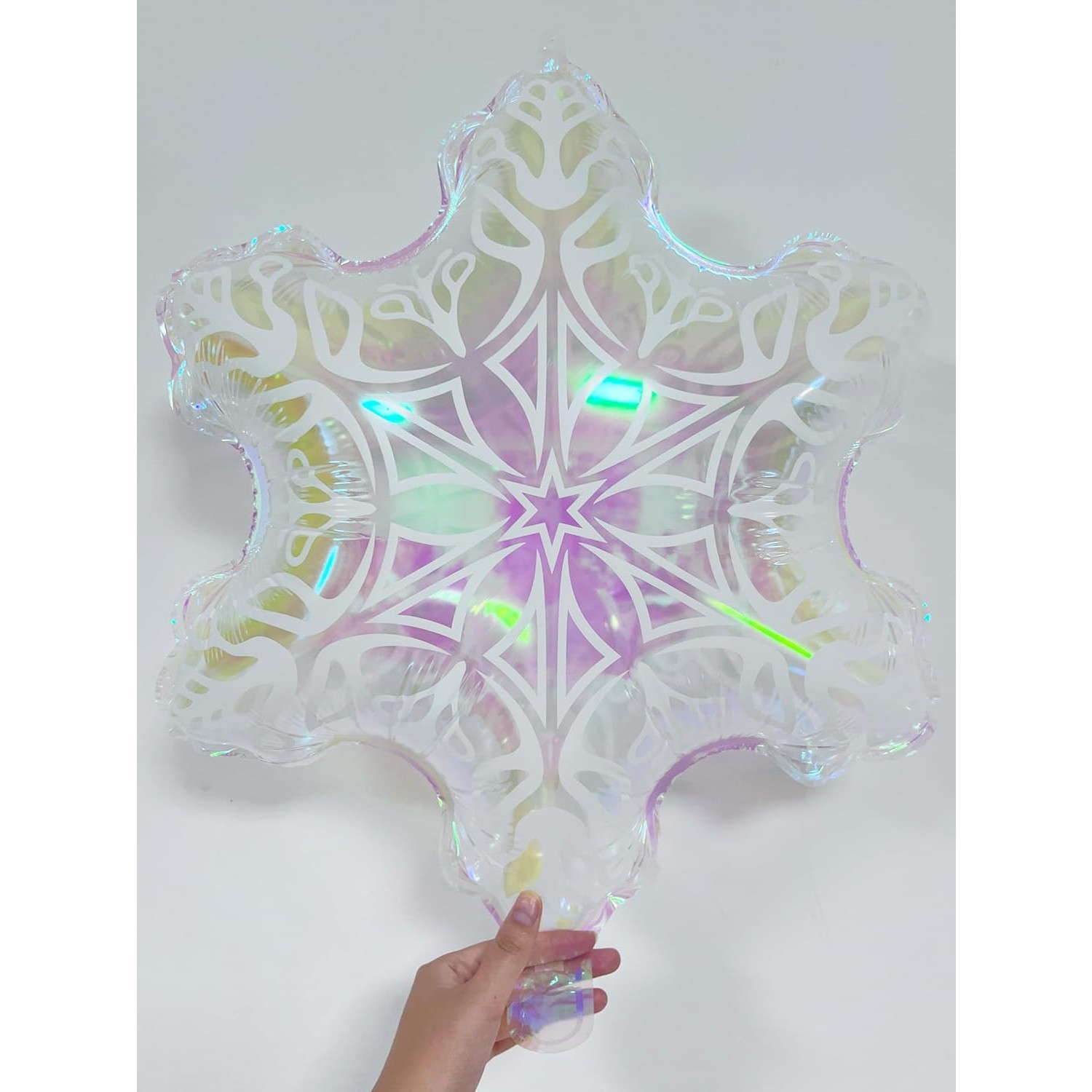 Balon Fulg, Flippy, din Folie de Aluminiu, cu Reflexe Irizante, 47x60cm, Argintiu