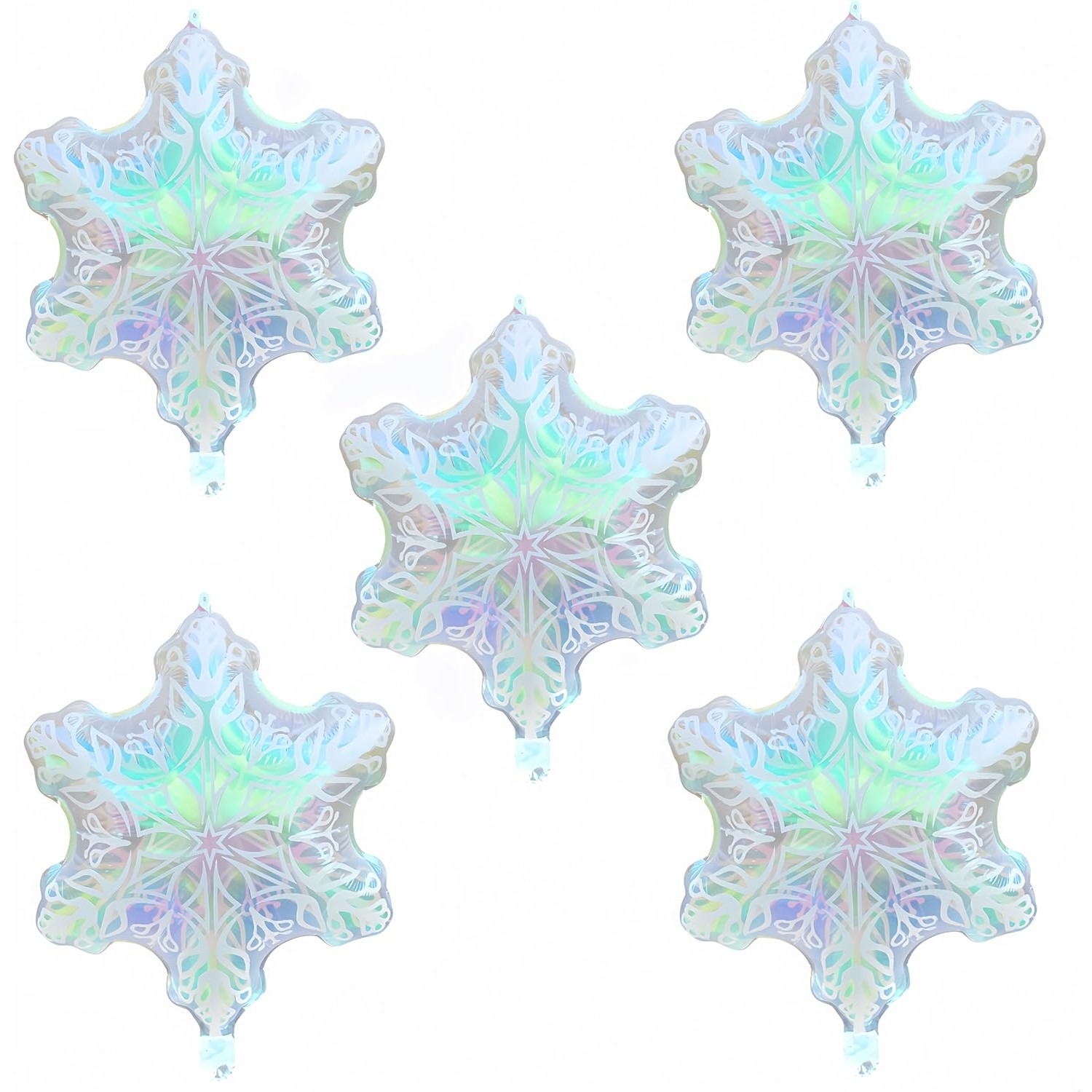 Balon Fulg, Flippy, din Folie de Aluminiu, cu Reflexe Irizante, 47x60cm, Argintiu